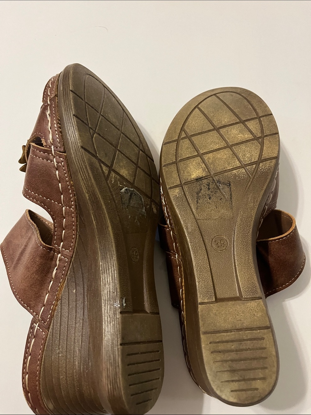 Spring Step Brown Floral Strap Slide Sandals - Picture 4 of 4